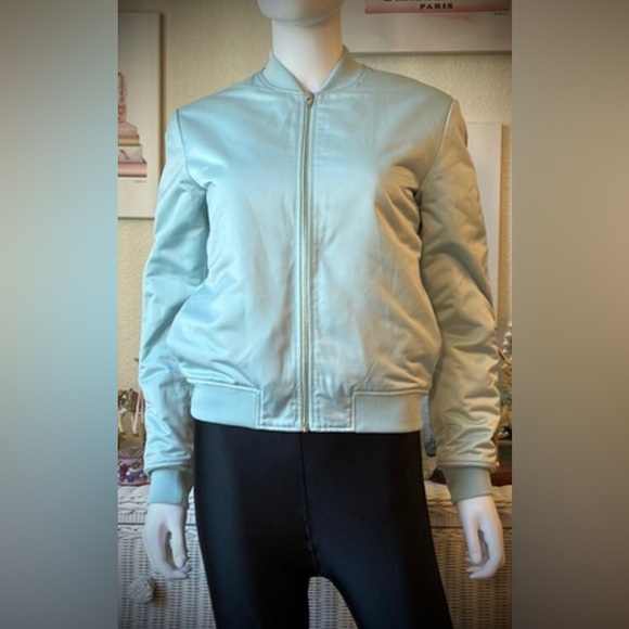 T by Alexander Wang Bomber Style Jacket in Mint Green color size XS - Picture 1 of 5